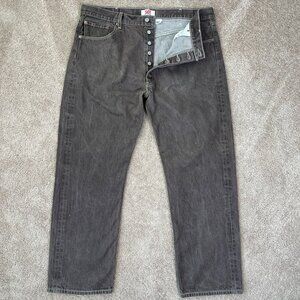 Levi's Jeans Mens 38x29 Brown 501xx Vintage Faded Contrast Stitch Straight Leg